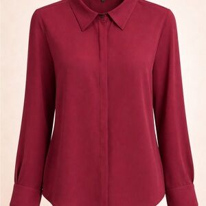Elegant Burgundy Women's Top